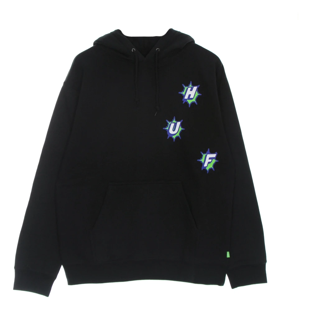 HUF Zwarte Hoodie met Jemel Ontwerp Black Heren