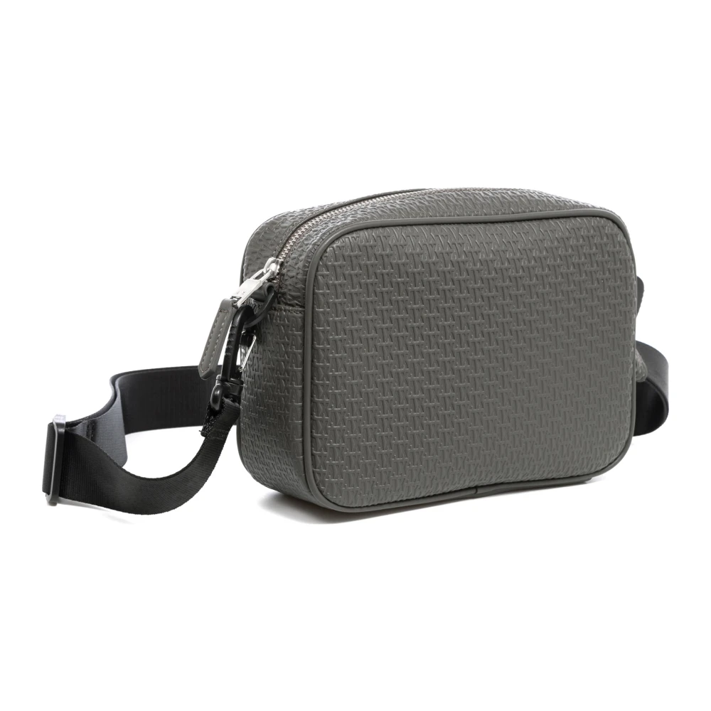Armani Exchange Logo Crossbody Tas met Verstelbare Band Gray Heren