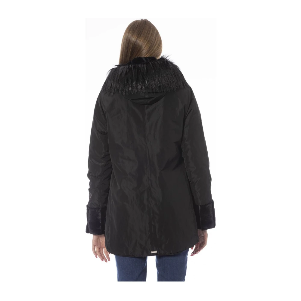Baldinini Omkeerbare Hoodie Jas Elegantie en Veelzijdigheid Black Dames