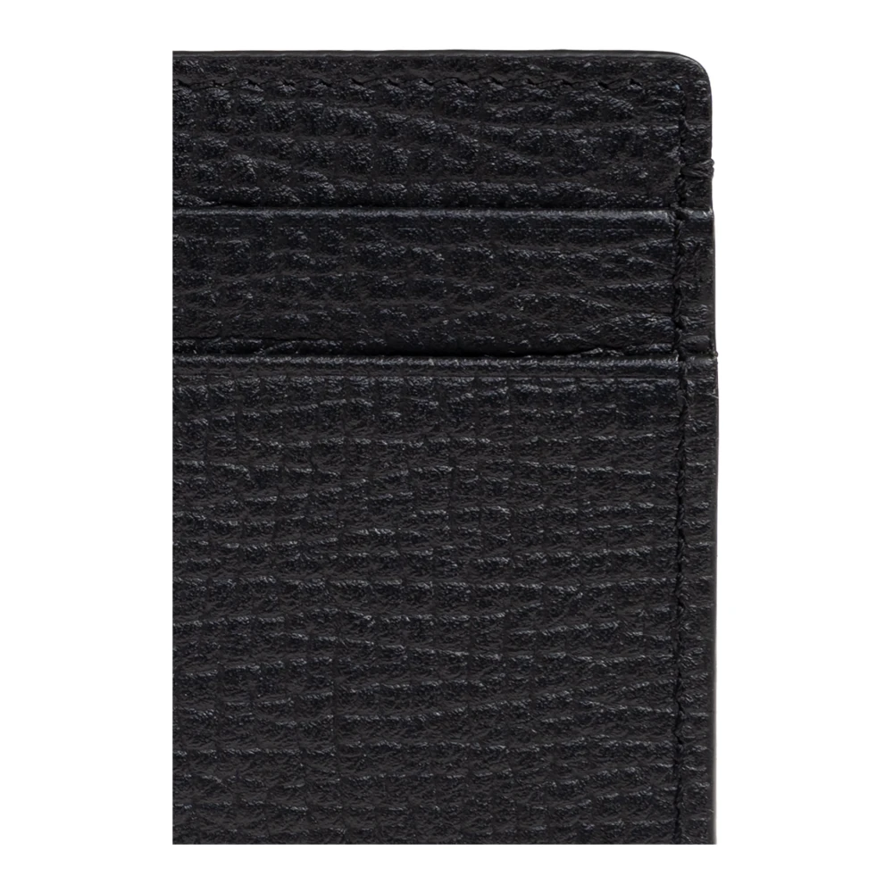 Versace Leren kaarthouder Black Heren