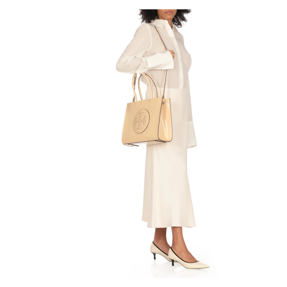TORY BURCH Synthetisch leren damestas met handvatten Beige Dames