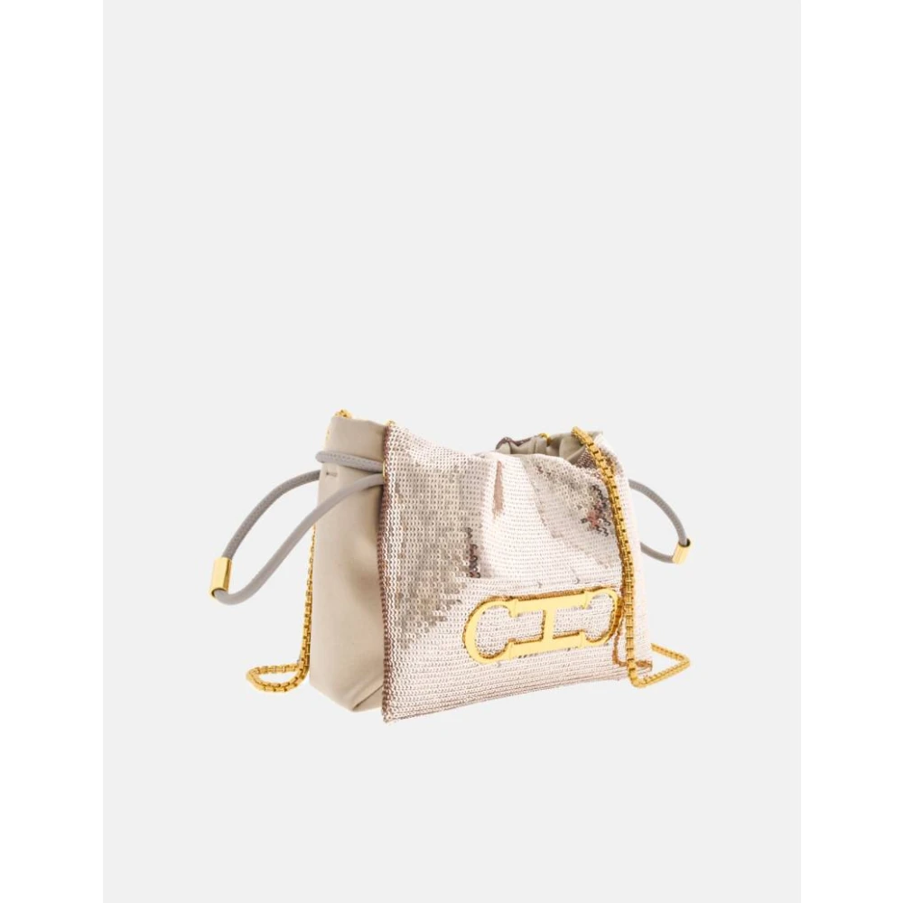 Carolina Herrera Paillet Soft Bucket Mini Tas Brown Dames