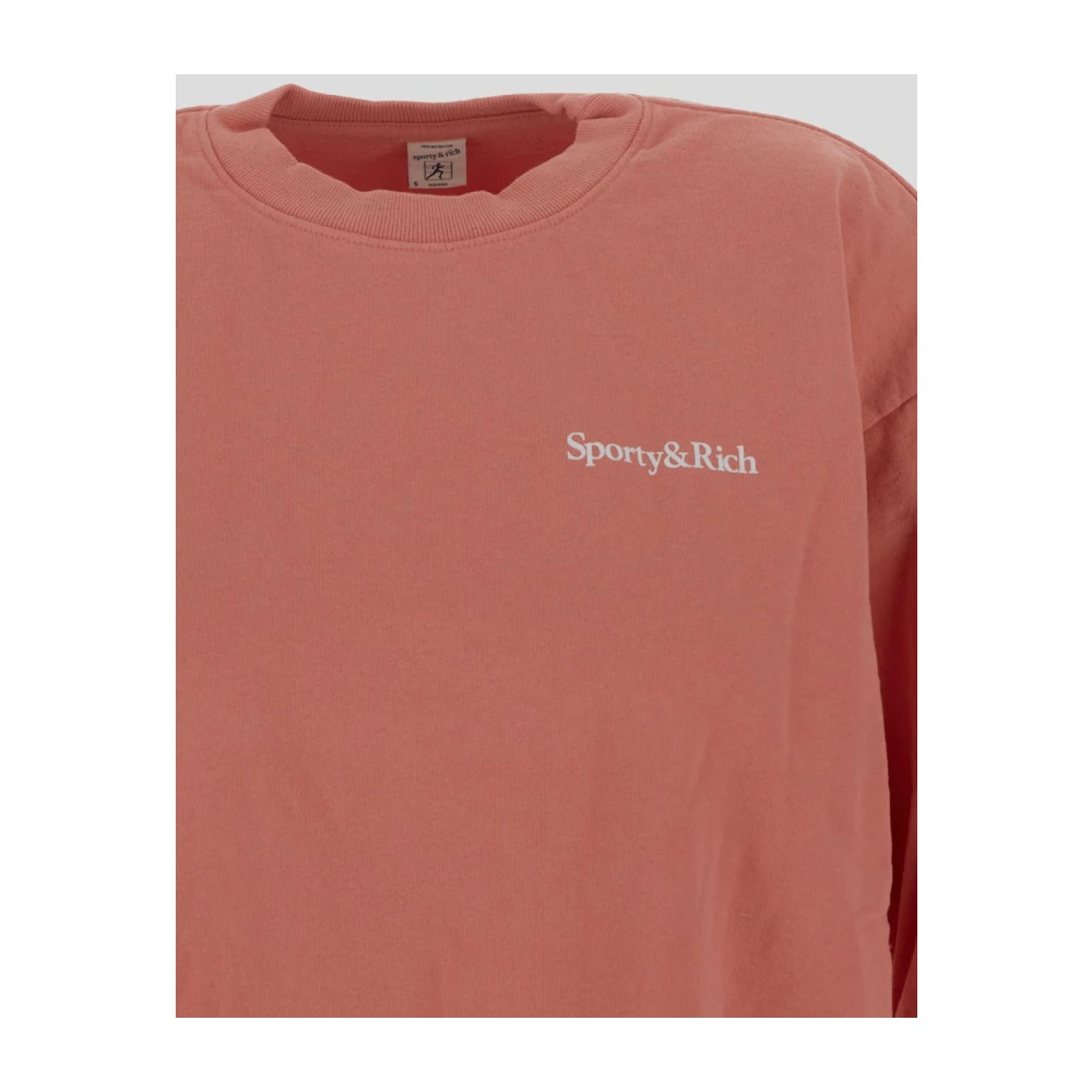 Sporty & Rich Flamingo Pink Crewneck Sweater Pink Dames
