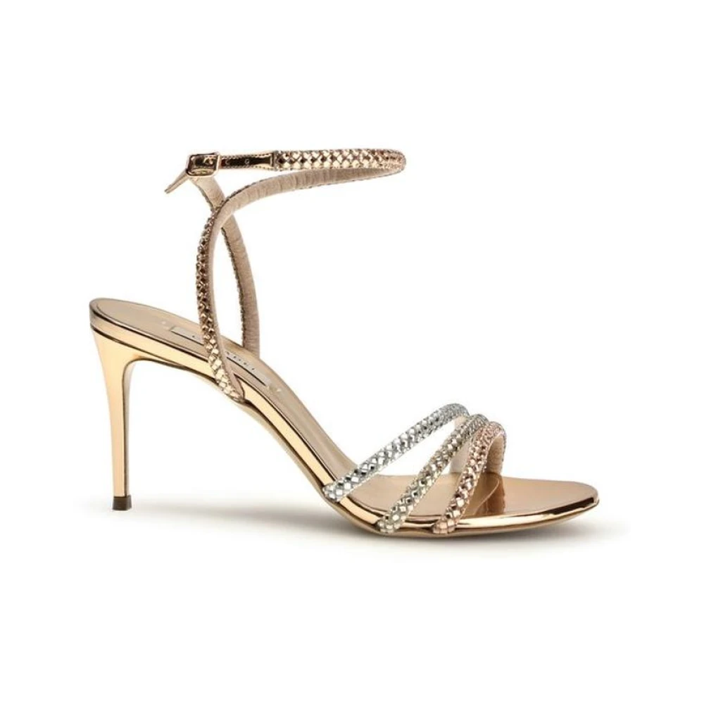 Casadei Women's Yellow Bos Taurus Stiletto Heel Sandals