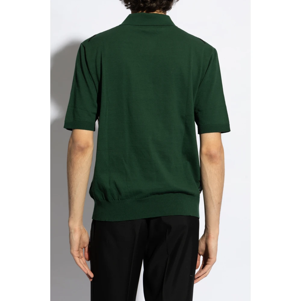 Burberry Geruite polo shirt Green Heren