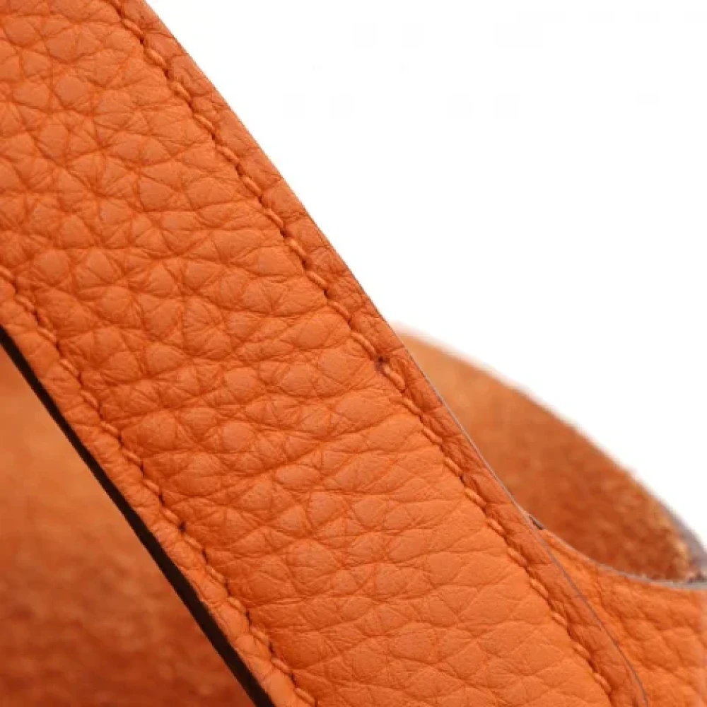 Hermès Vintage Pre-owned Leather handbags Orange Dames