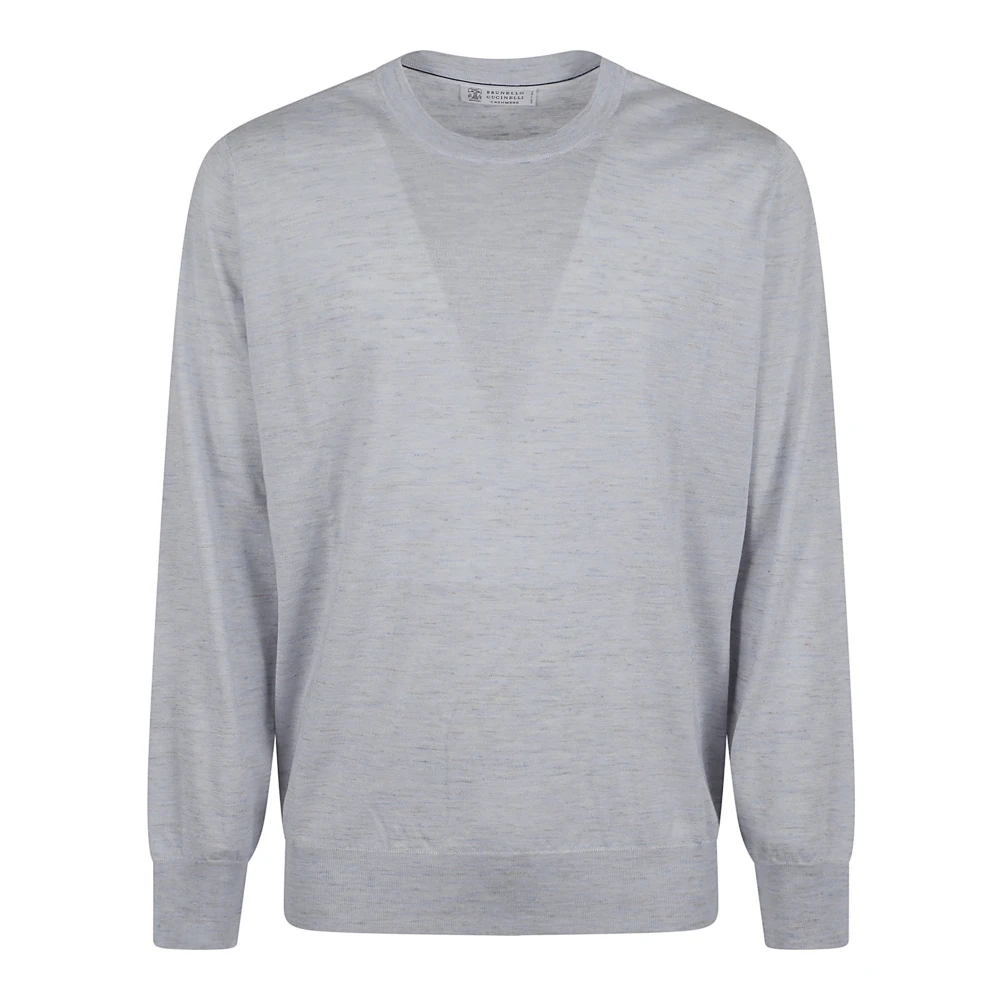 BRUNELLO CUCINELLI Blauwe Trui Stijlvol Comfortabel Blue Heren