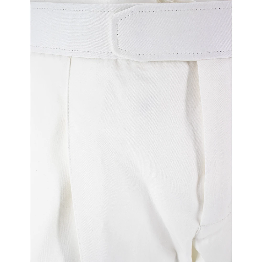 Brioni Slim-fit Trousers White Heren