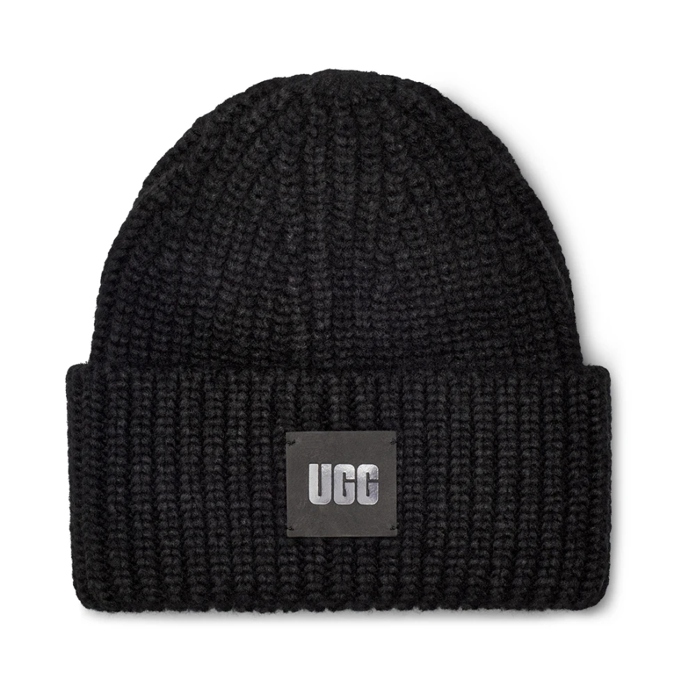 Ugg Unisex Nero Berretto Beanie Chunky Rib By - Immagine 2