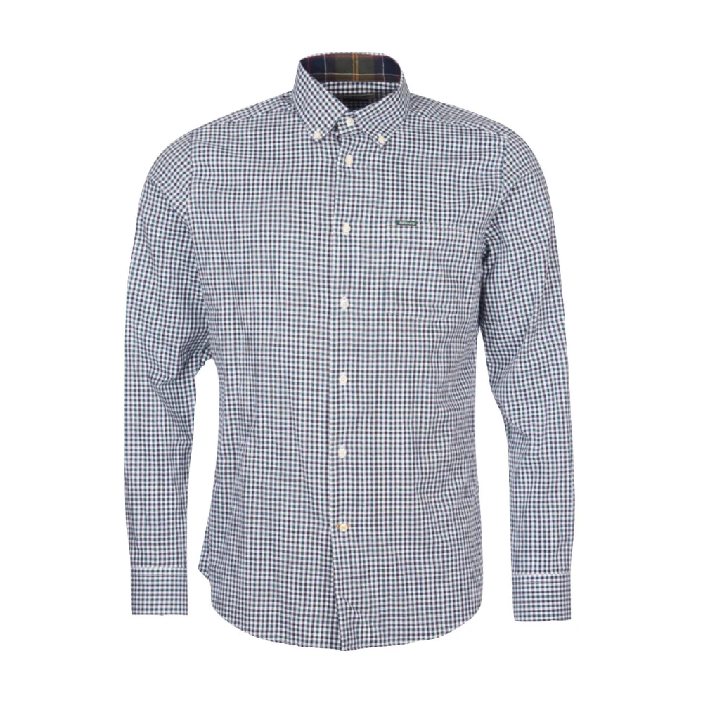 Barbour Twill Button Down Overhemd Gray Heren