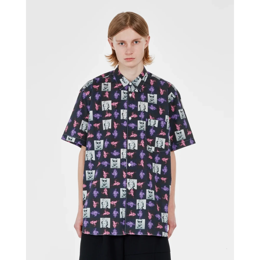 Comme des Garçons Short Sleeve Shirts Blue Heren