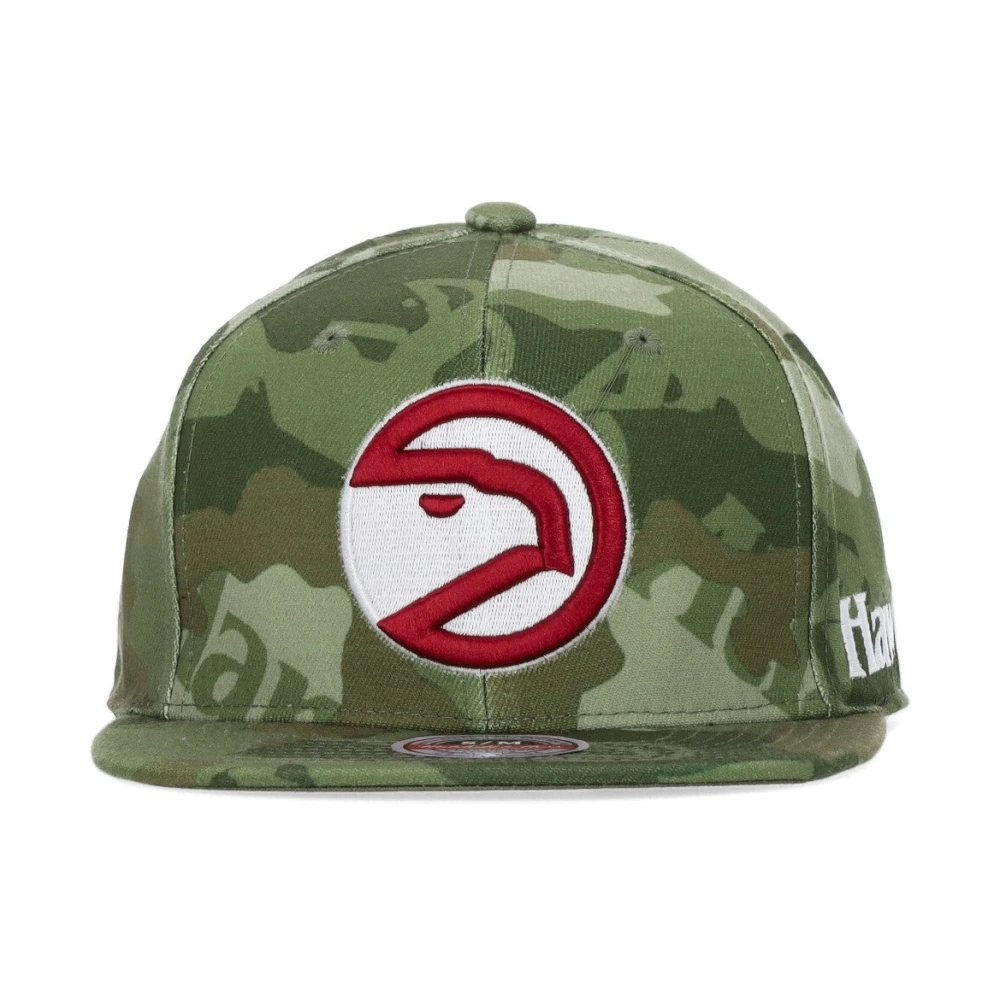 Mitchell & Ness NBA Tonal Camo Stretch Fitted Cap Green Heren