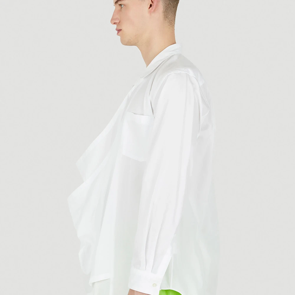 Comme des Garçons Gedrapeerd Overhemd White Heren