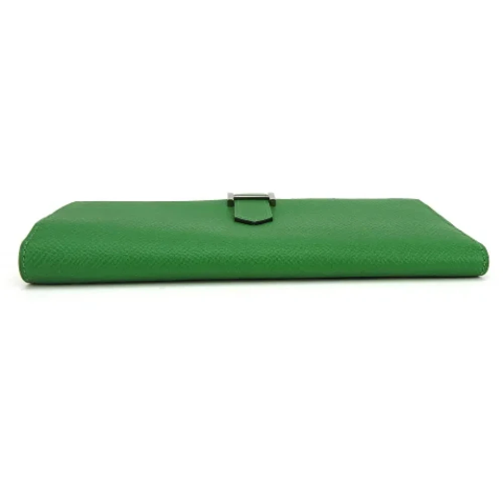 Hermès Vintage Pre-owned Leather wallets Green Dames