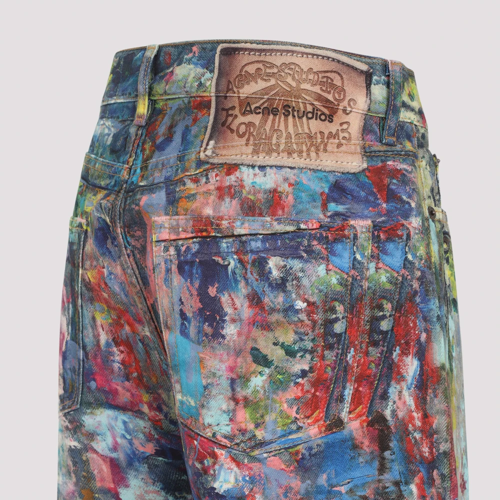 Acne Studios Blauwe Multi Broek voor Mannen Multicolor Dames