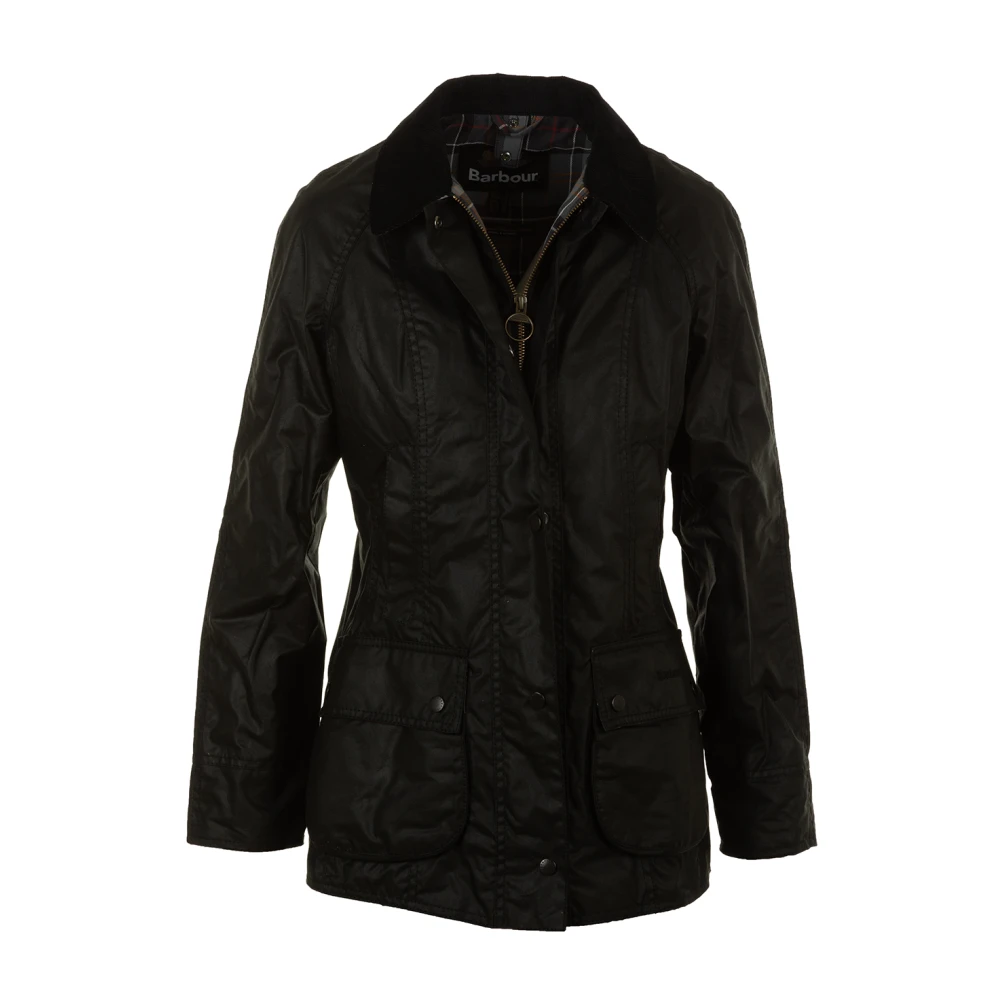 Barbour Zwarte Beadnell Wax Jas Black Dames