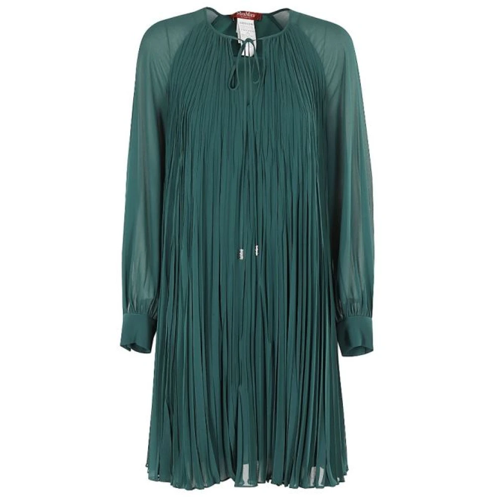 Max Mara Groene Jurken Regular Fit Green Dames