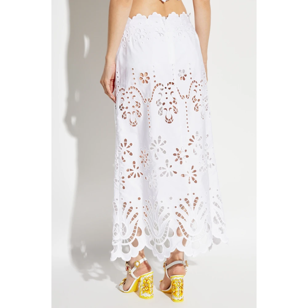 Dolce & Gabbana Kanten Rok White Dames