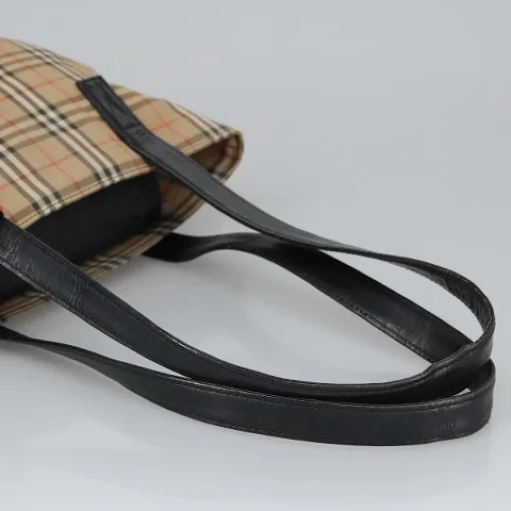 Burberry Vintage Pre-owned Canvas shoulder-bags Beige Dames