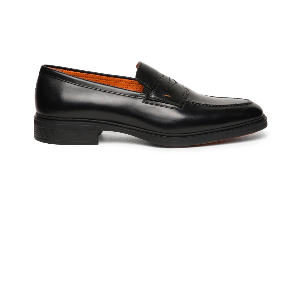 SANTONI - Mocassini penny neri in pelle - Uomo - Taglia 8+ - Immagine 2