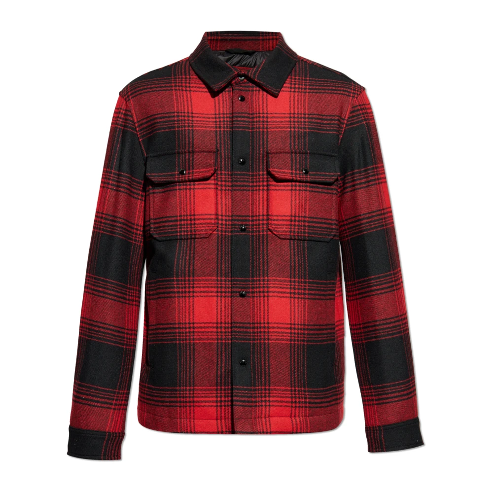 Woolrich Vadderad rutig skjorta Red, Herr