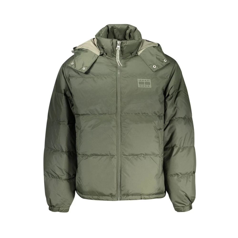 Tommy Hilfiger Men's Green Polyester Jacket - Winter Jackets - L- Jackets