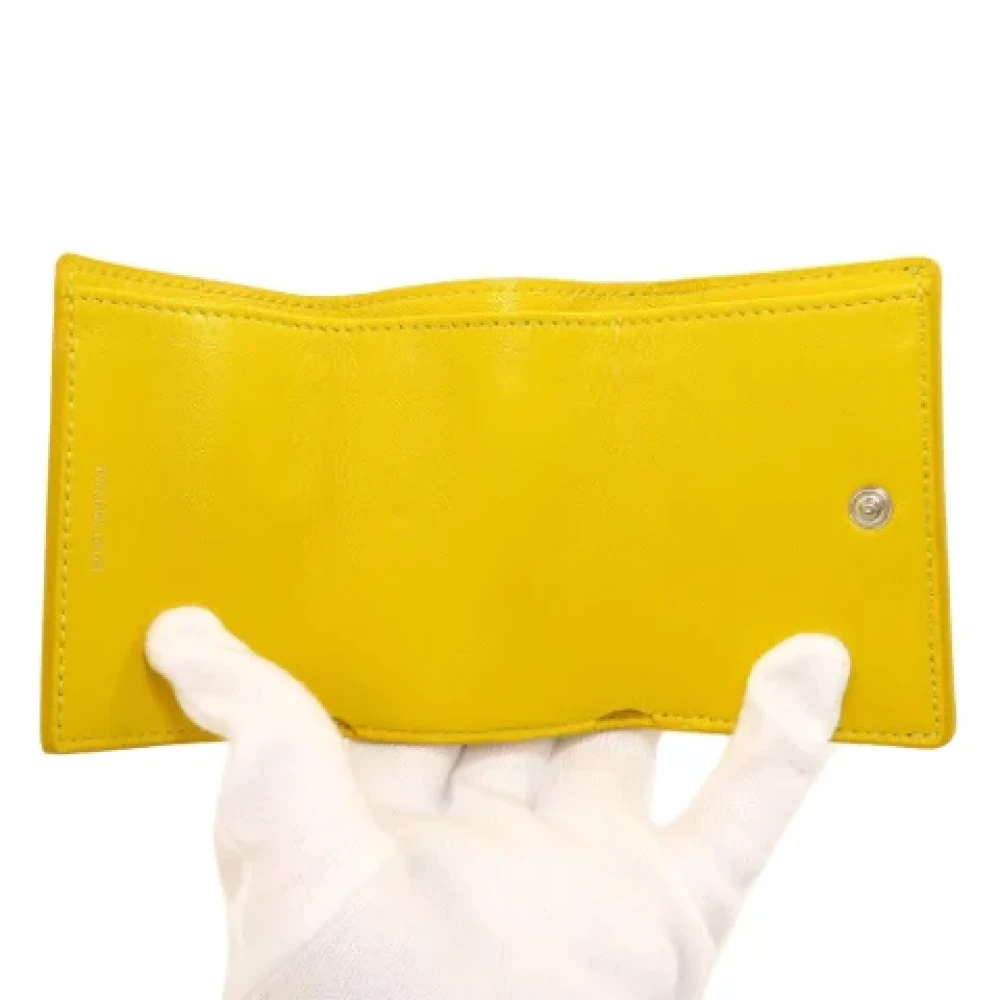 Balenciaga Vintage Pre-owned Leather wallets Yellow Dames
