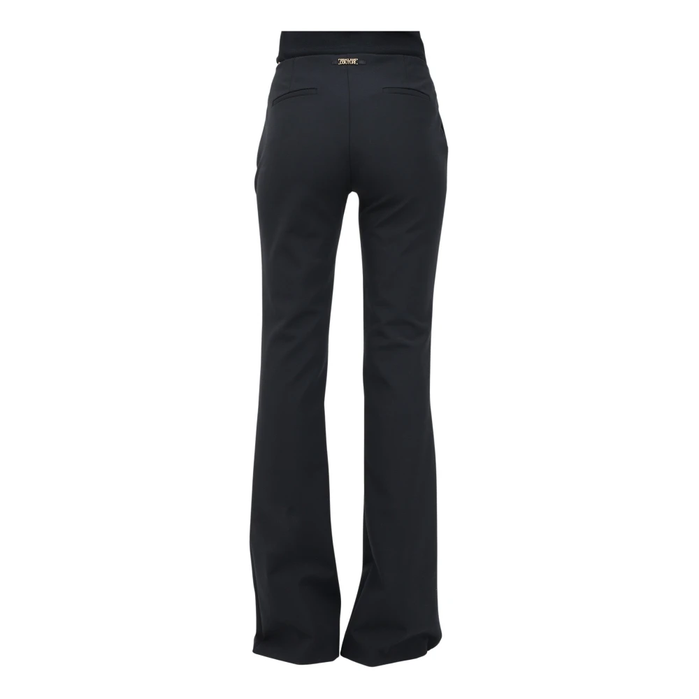 Versace Jeans Couture Zwarte Elegante Slim Fit Broek Black Dames
