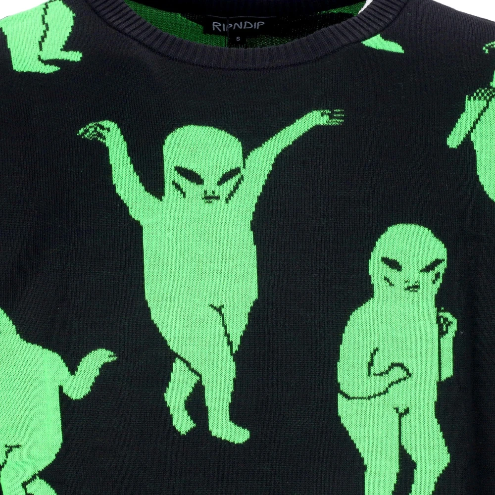 Ripndip Alien Dance Party Gebreide Trui Zwart Black Heren