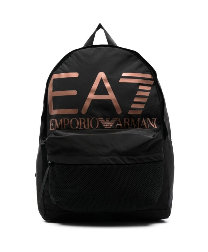 casual-black-backpack-with-rose-gold-logo