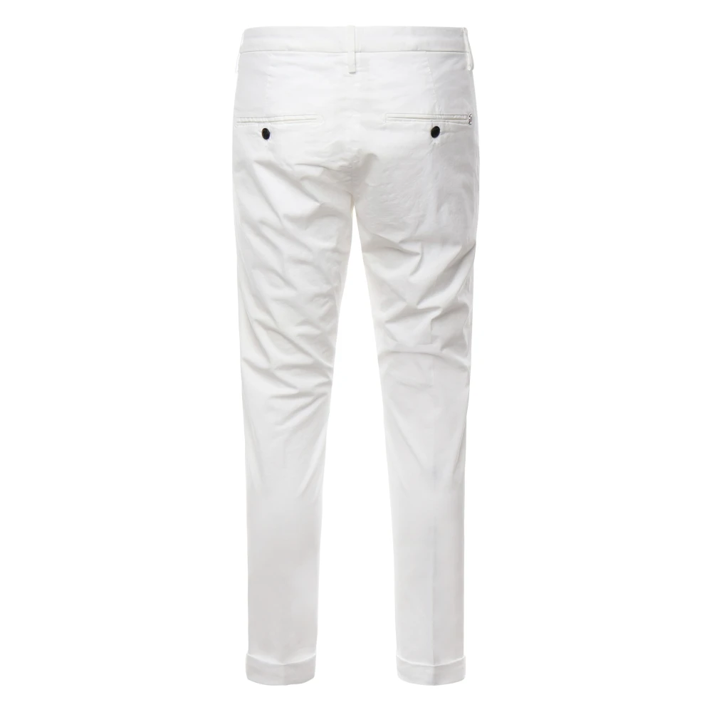 Dondup Witte Slimme Chino Broek met Zakken White Heren