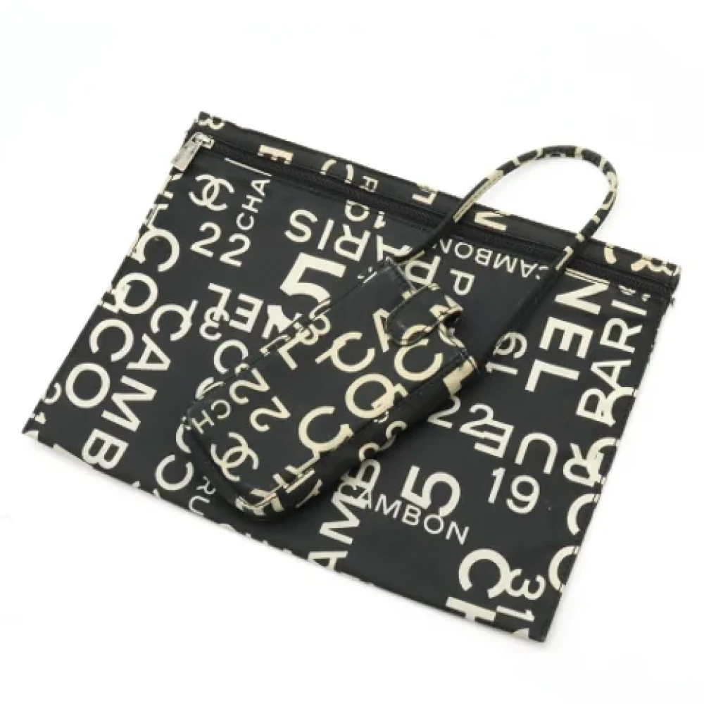 Chanel Vintage Pre-owned Canvas chanel-bags Black Dames