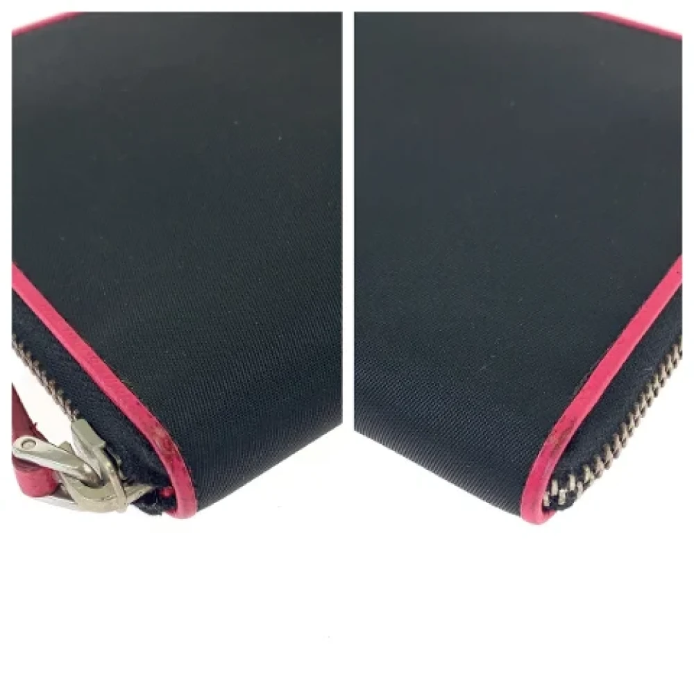 Prada Vintage Pre-owned Canvas wallets Black Dames