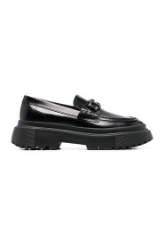 Logo Schnallen Plateau-Loafers