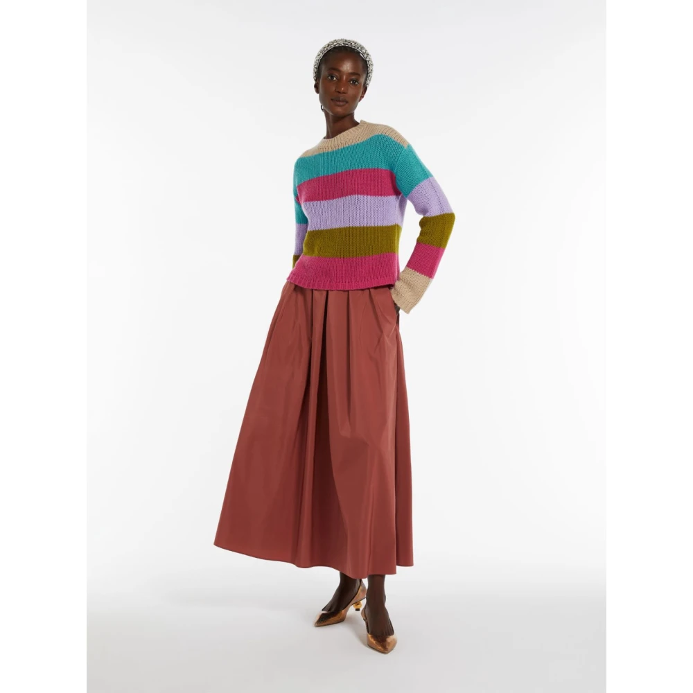 Max Mara Round-neck Knitwear Multicolor Dames