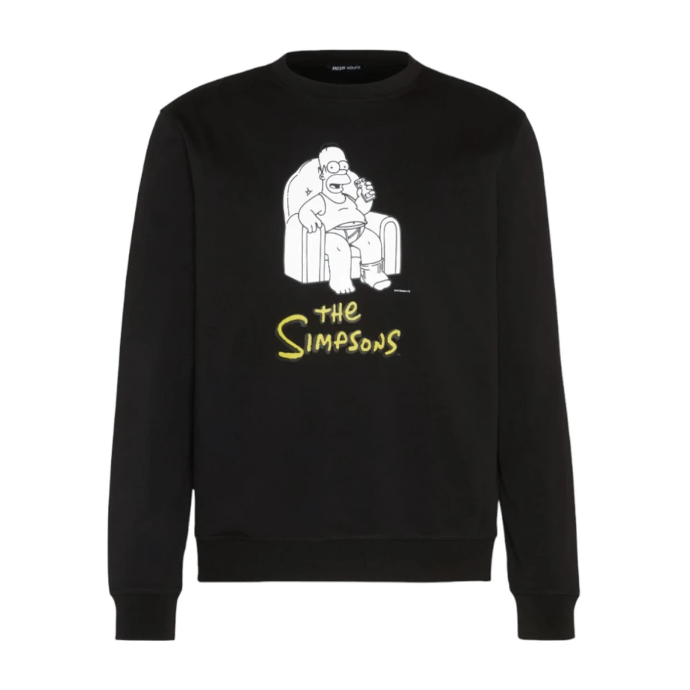 Antony Morato Zwarte Homer Simpson Sweatshirt Black Heren