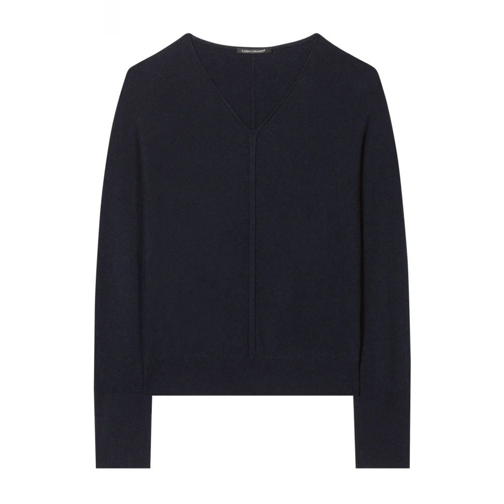 LUISA CERANO Stijlvolle Gebreide Kleding Blue Dames