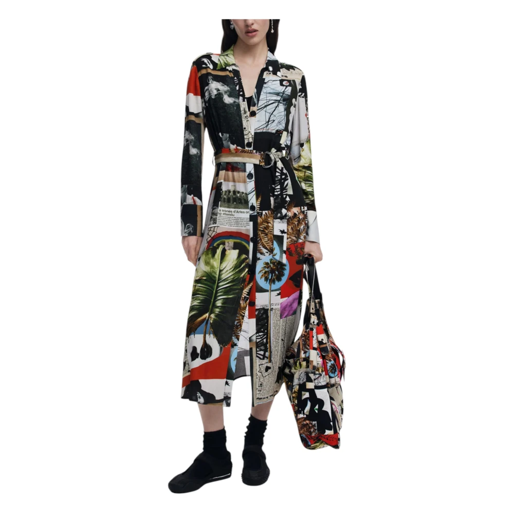 Desigual Lange Jurken Collectie in Viscose Multicolor Dames