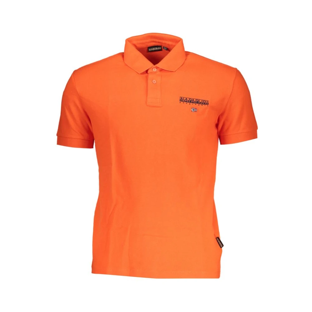 Napapijri Rosa Kontrast Polo Skjorta Orange, Herr