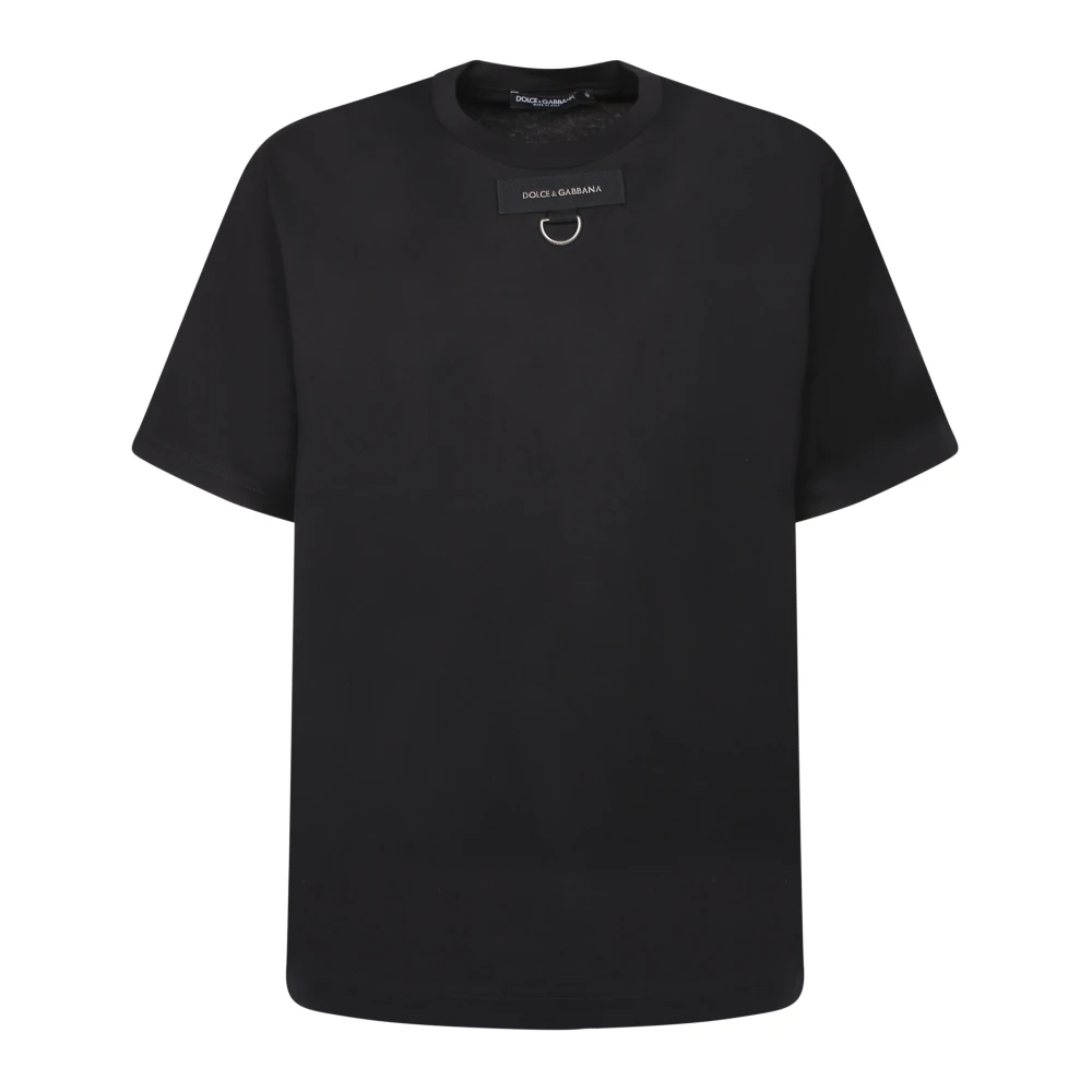 Dolce & Gabbana Men's Black T-Shirts, S, Cotton T-Shirt. Color.