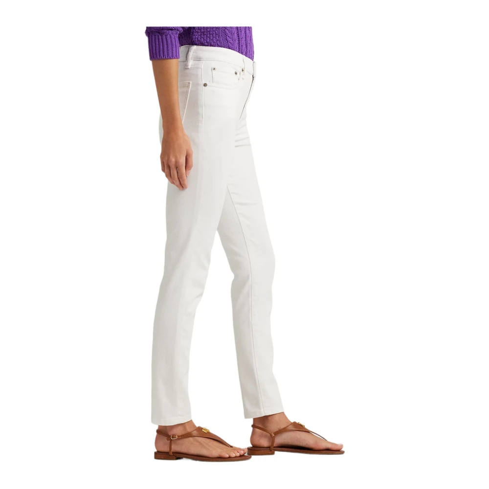 Ralph Lauren Slim-fit Denim Jeans White Dames