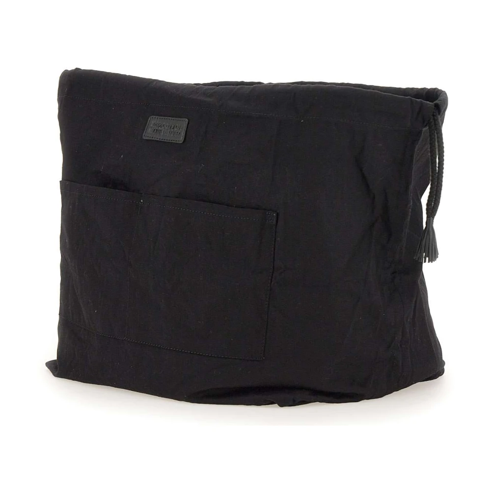 Dragon Diffusion Zwarte Katoenen Stofzak Clutch met Trekkoordsluiting Black Dames