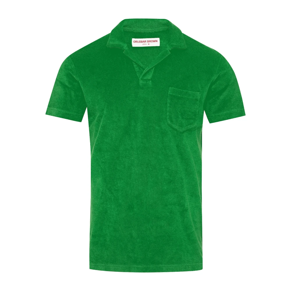 Orlebar Brown Kustgroene Badstof Poloshirt Green Heren