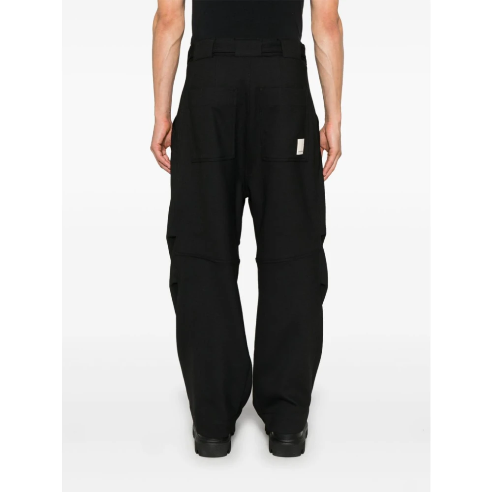Emporio Armani Zwarte Wijde Pijp Broek Black Heren