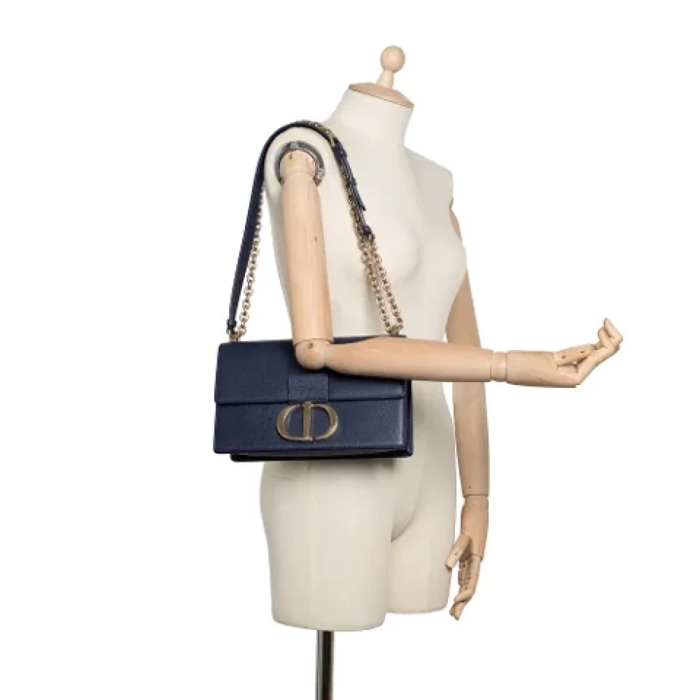 Dior Vintage Pre-owned Leather dior-bags Blue Dames