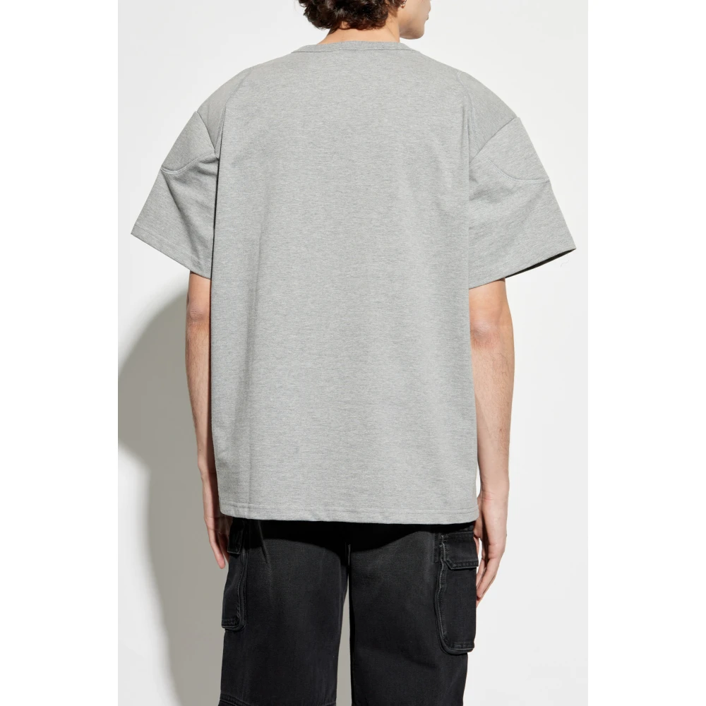 Misbhv T-shirt met geborduurd logo Gray Heren