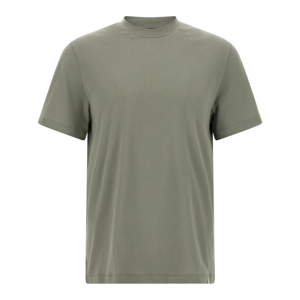 Brioni Green T-Shirts, Male, M, Carbonated Cotton T-Shirt