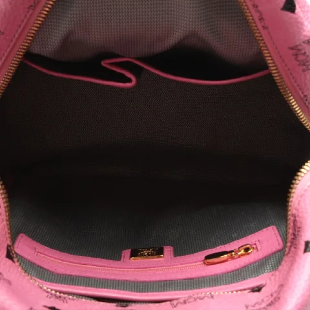 MCM Pre-owned Leather backpacks Pink Dames