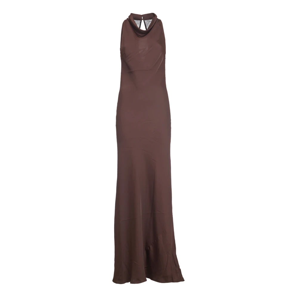 Rotate Birger Christensen Kanten Maxy Jurk Collectie Brown Dames