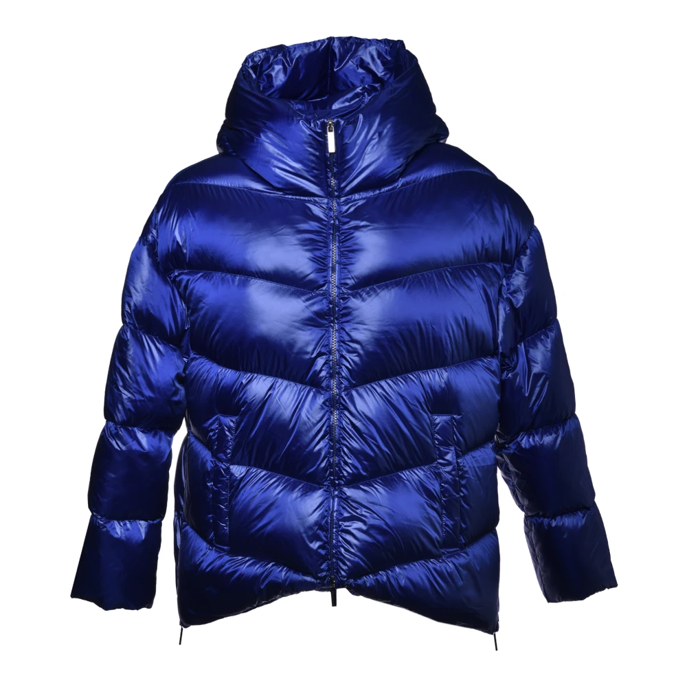 Baldinini Down jacket in blue nylon Blue Dames
